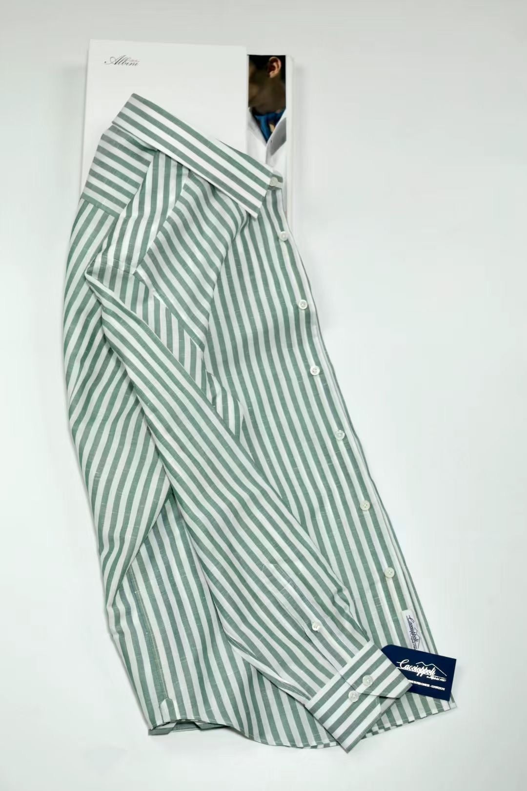 Green striped shirt