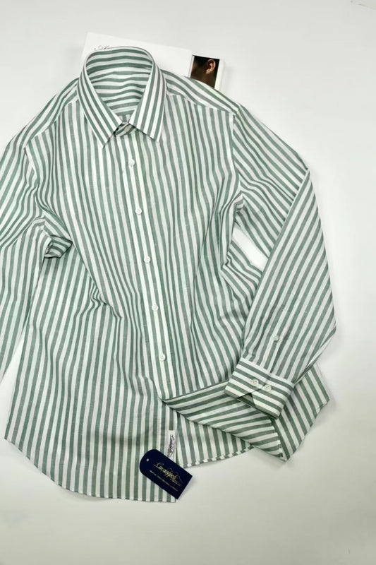 Green striped shirt