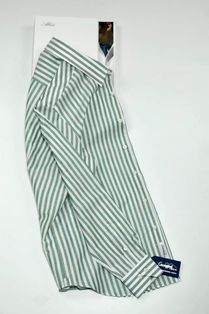 Green striped shirt
